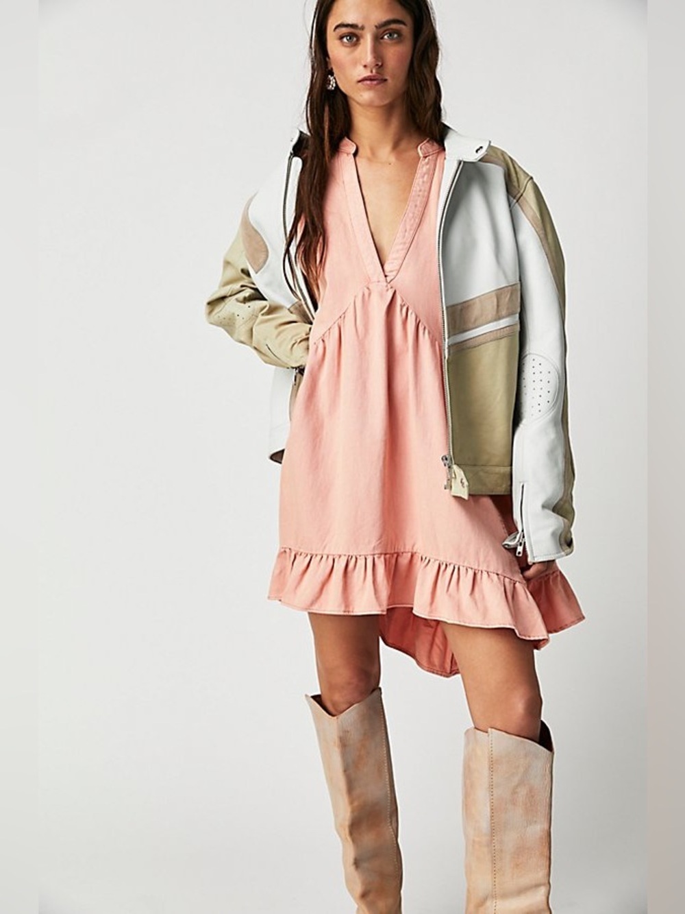 Free People Agnes Denim Dress NWT